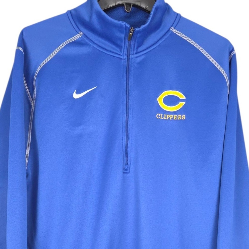 Nike Mens Blue‎ Clippers Therma-FIT 1/4 Zip Pullover Sweatshirt XL Fleece Casual